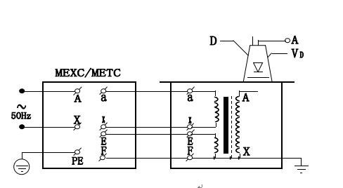 單臺(tái)TDM(G)試驗(yàn)變壓器的工作原理圖